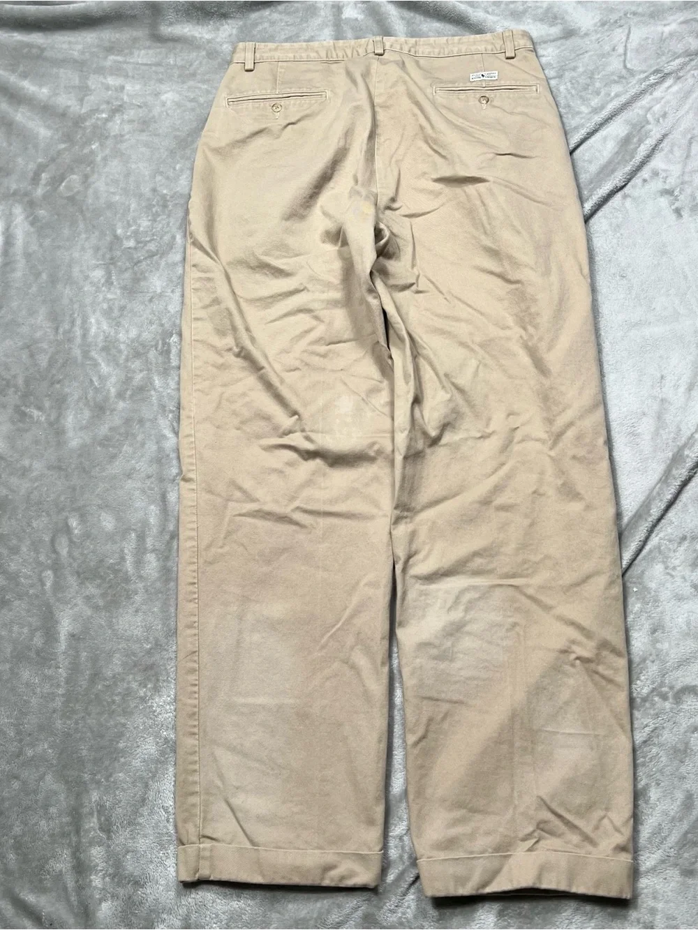 Vintage Polo Ralph Lauren Andrew Pants Mens 32x31 Tan Preppy Pleated USA Made